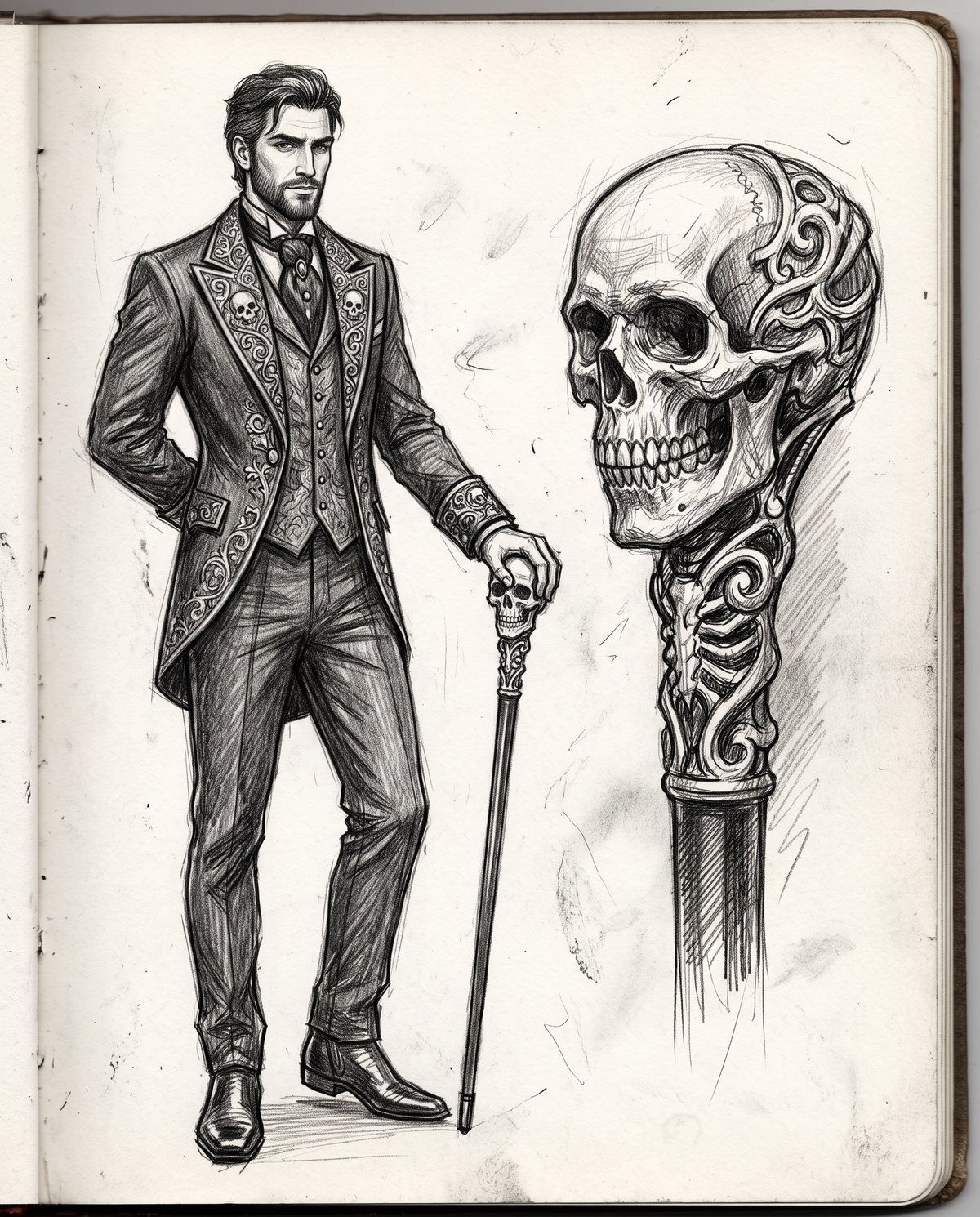 Pencil study of Hades