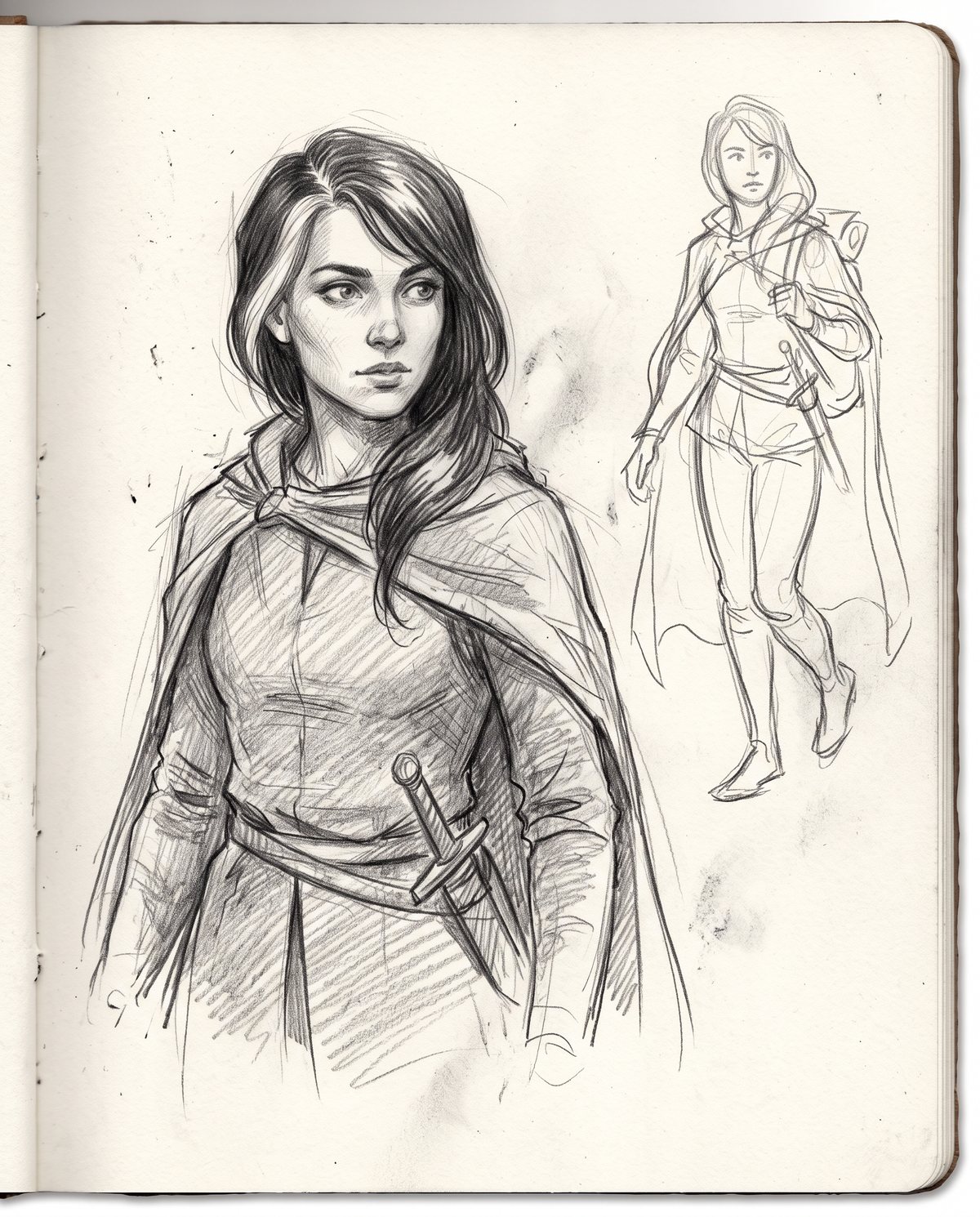 Pencil study of Neris