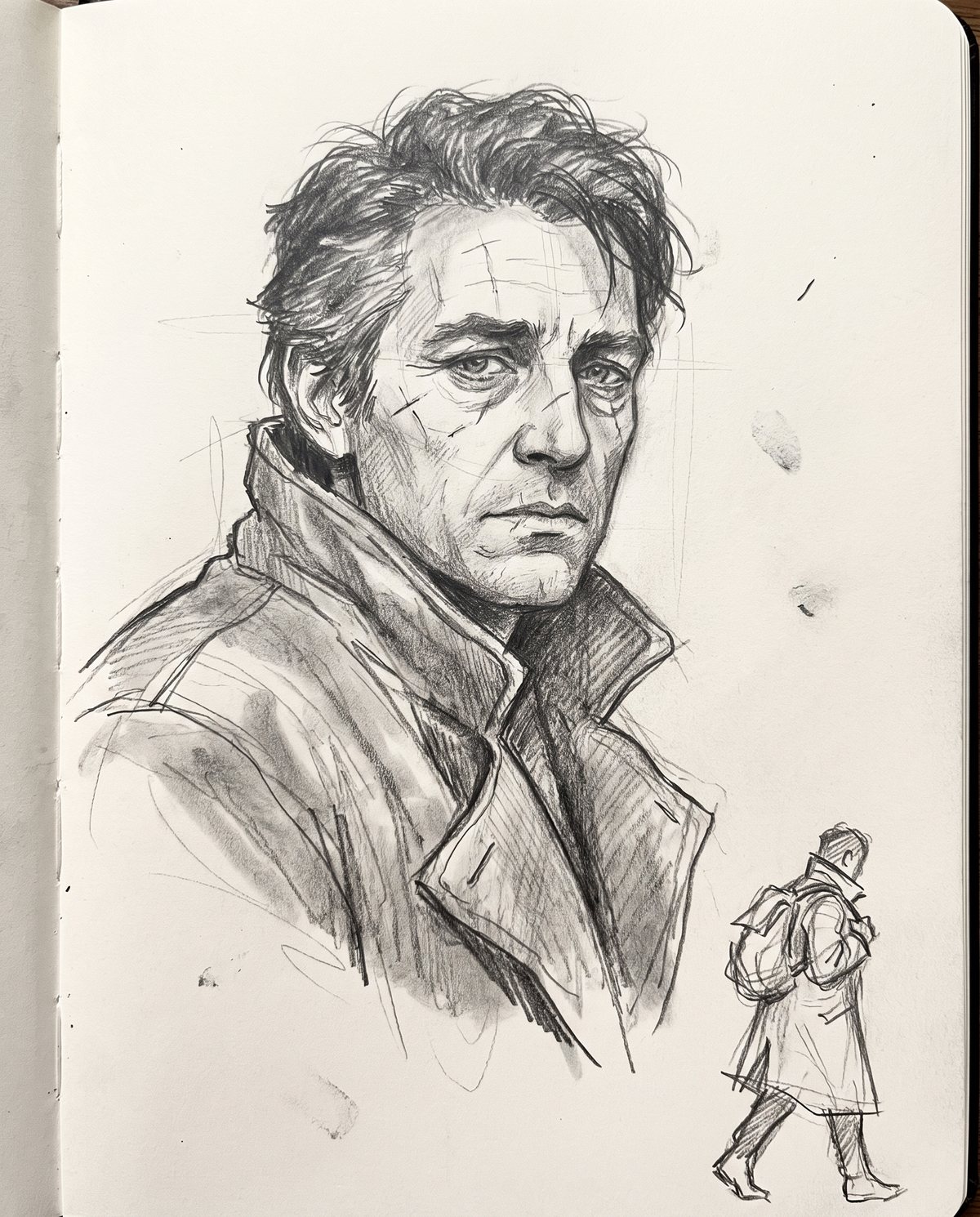 Pencil study of Sael